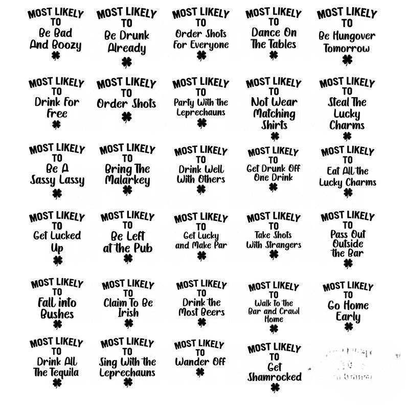 Matching St. Patrick's Day Shirts, Most Likely to Group Shirts, Most Likely to TShirt, Funny Patrick Day Party Tee, Custom Drinking Shirts