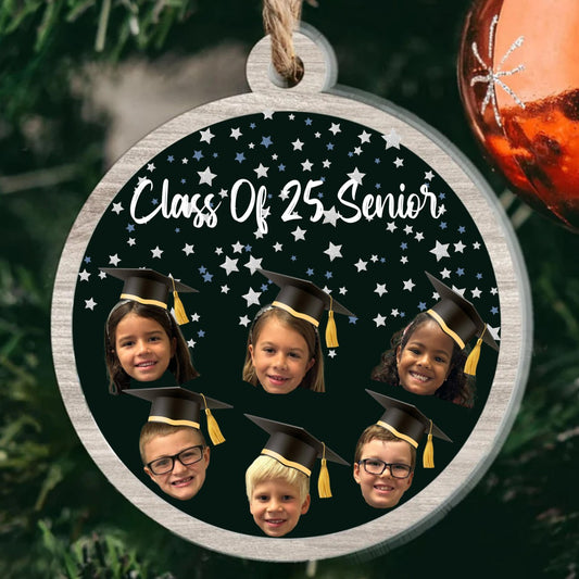 Senior Year 4D Shaker Ornament 2025, Class of 2025 Ornament, Senior Ornament, Graduation Ornament with Photo, High School Senior Ornament