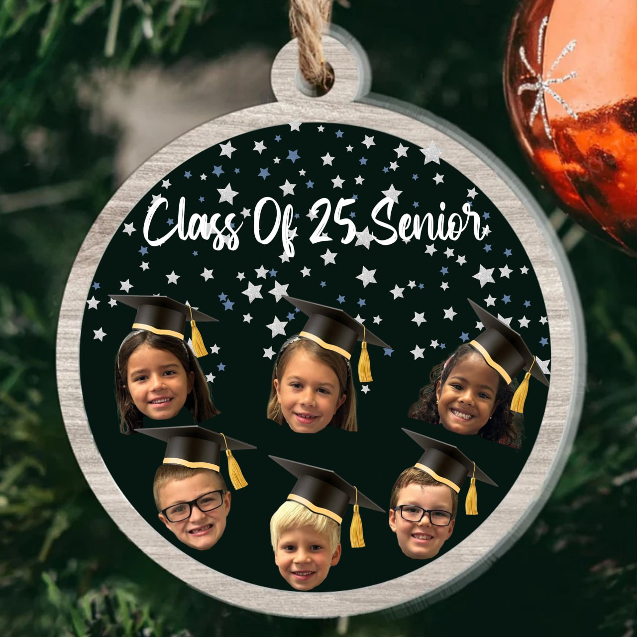 Senior Year 4D Shaker Ornament 2025, Class of 2025 Ornament, Senior Ornament, Graduation Ornament with Photo, High School Senior Ornament