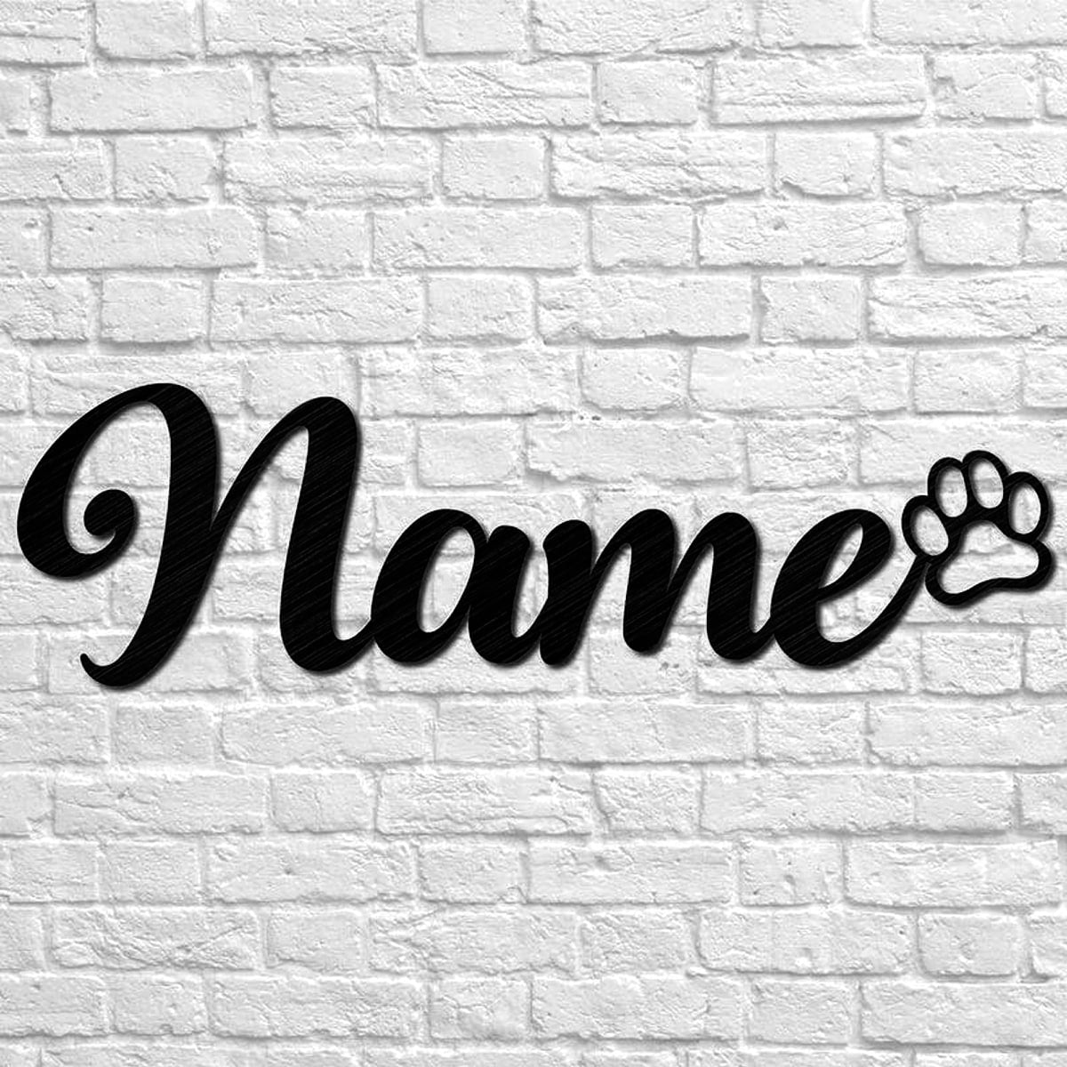 Personalized Metal Pet Name with Paw | Custom Metal Dog D cor | Dog Name Sign | Gift for Dog Mom Dog Dad | Pet Loss Gift Dog Memorial Gift