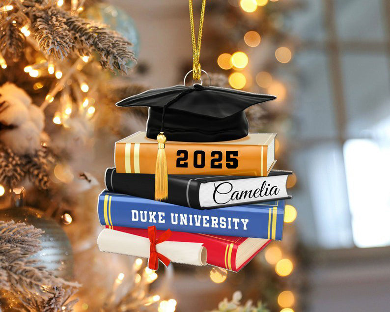 Graduation Ornament, Class Of 2025, Senior Ornament, Graduation Gift, High School College Ornament, Custom Ornament Gift for Graduate