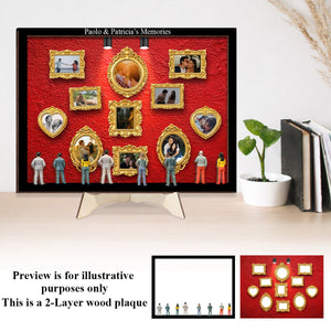Personalized Anniversary Museum of Memories Art: Laser Cut Wood Gallery Collection