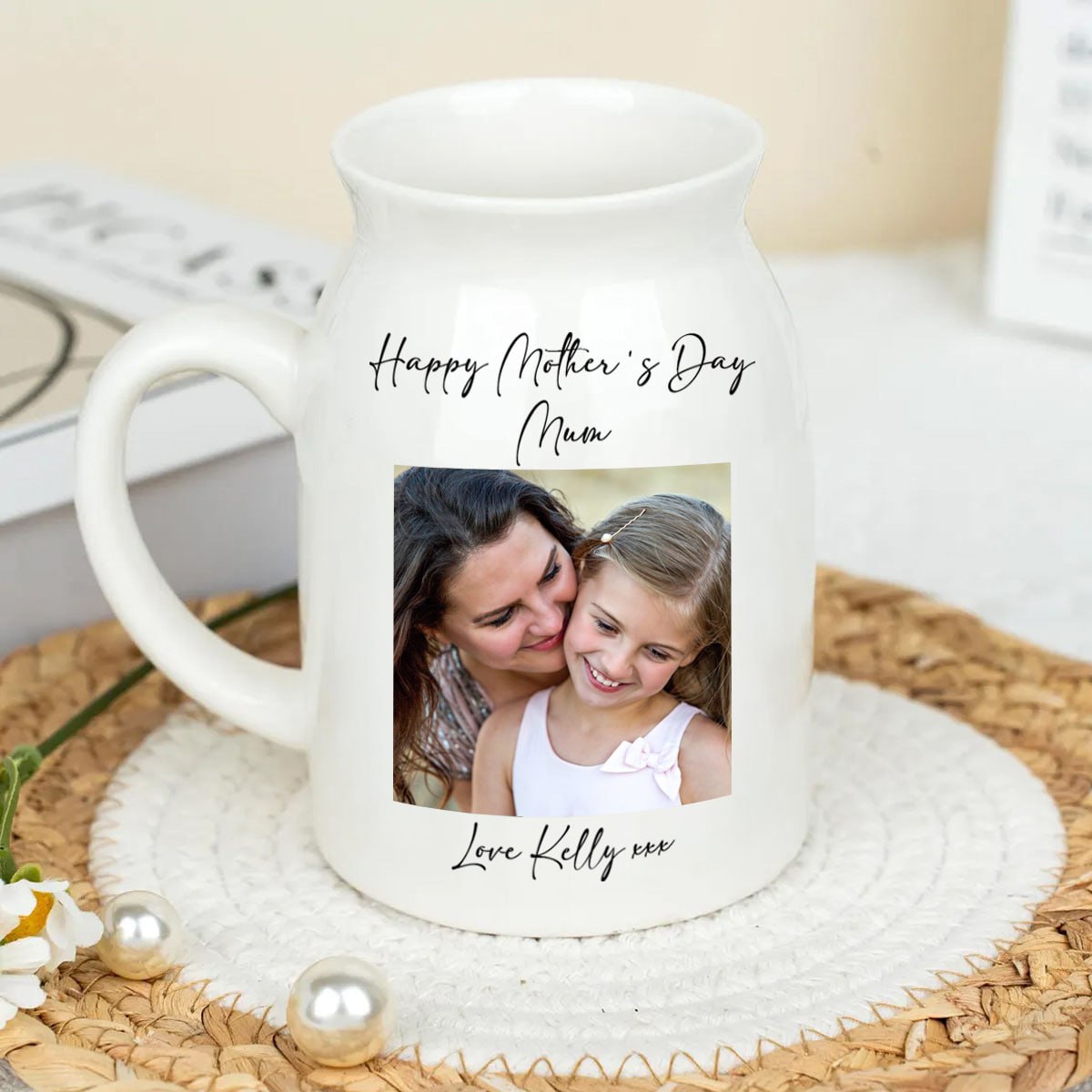 Personalised Vase, Mothers Day Gifts, Gift For Her, Gift For Mum, Photo Gifts, Ceramic Vase, Personalised Gifts, Custom Gifts, Mum Gifts