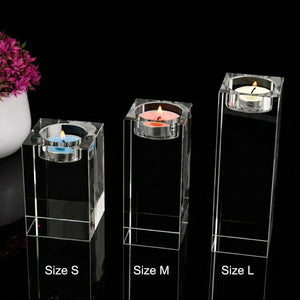 A Piece Of My Heart Is At The Rainbow Bridge - Personalized Crystal Candle Holder