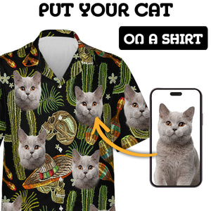 Sombrero Pal Shirt - Personalized Custom Cat Photo Hawaiian Shirt