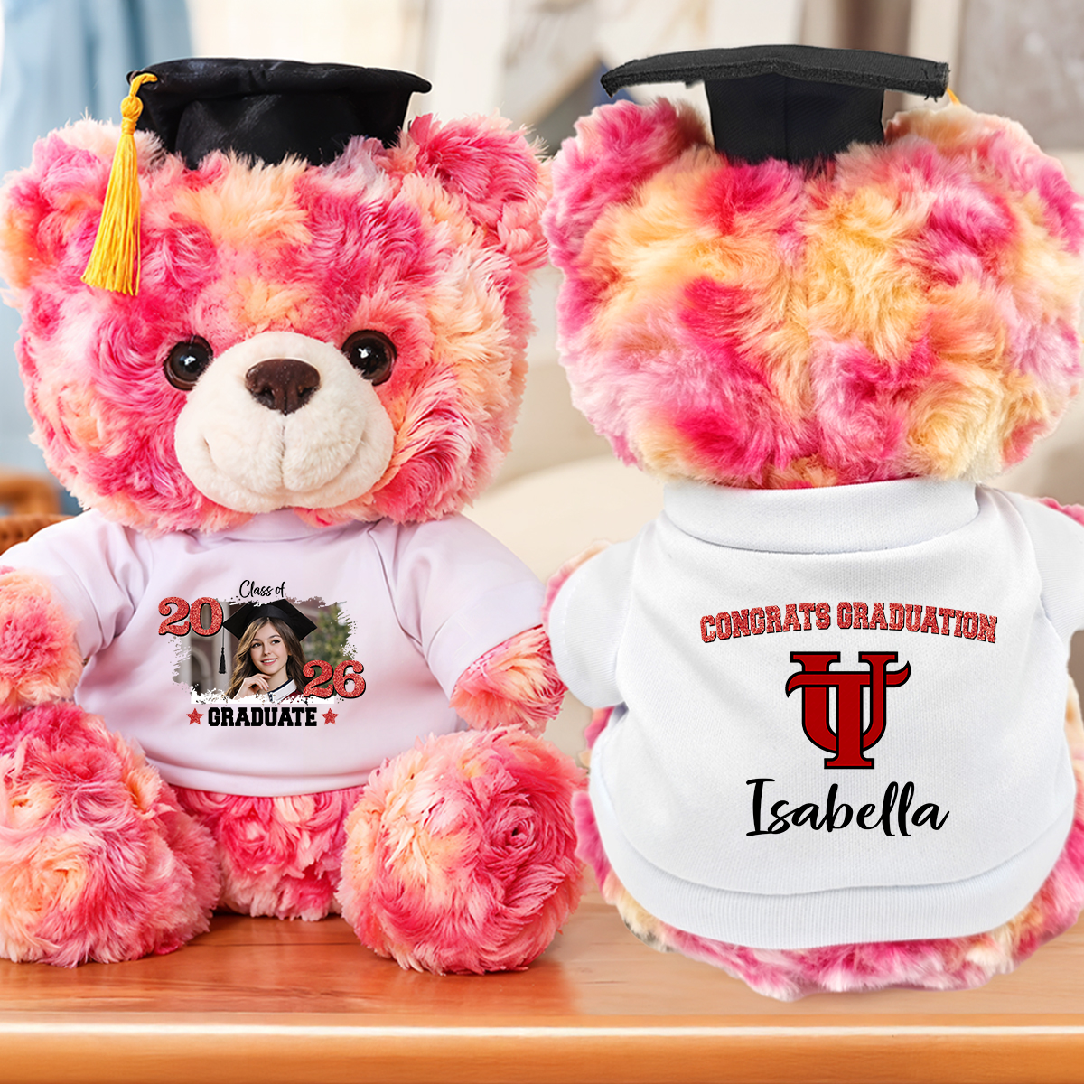 Personalized Graduation Teddy Bear Class Of 2026 Glitter pink_64e0006e-b8c0-4313-984c-eb3bb9885f2c.png