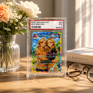 Personalized Mother s Day PKM Acrylic Block, Custom Poke Photo Cards, Gifts for Gamer Mom, Mother s Day Gift, Custom PKM Trainer Card
