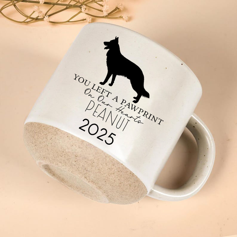 Custom Dog Breed Memorial Pottery Mug, Dog Memorial Pottery Mug, Loss of Pet Gift, Personalized Gift Mug, Loss of Dog,Pet Memorial Keepsake