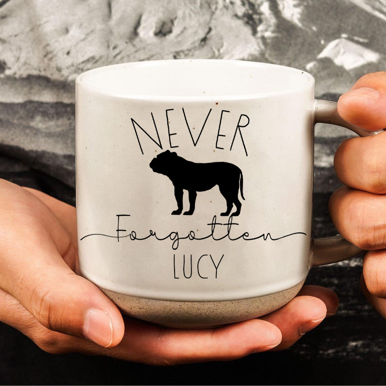 Custom Dog Breed Memorial Pottery Mug, Dog Memorial Pottery Mug, Loss of Pet Gift, Personalized Gift Mug, Loss of Dog,Pet Memorial Keepsake