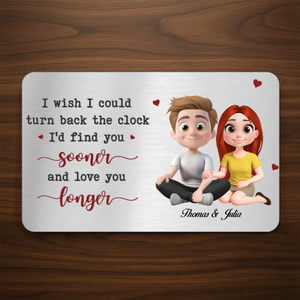 Find You Sooner And Love You Longer - Personalized Wallet Insert Card - Gift For Couple, Anniversary Gift, Valentine's Day Gift