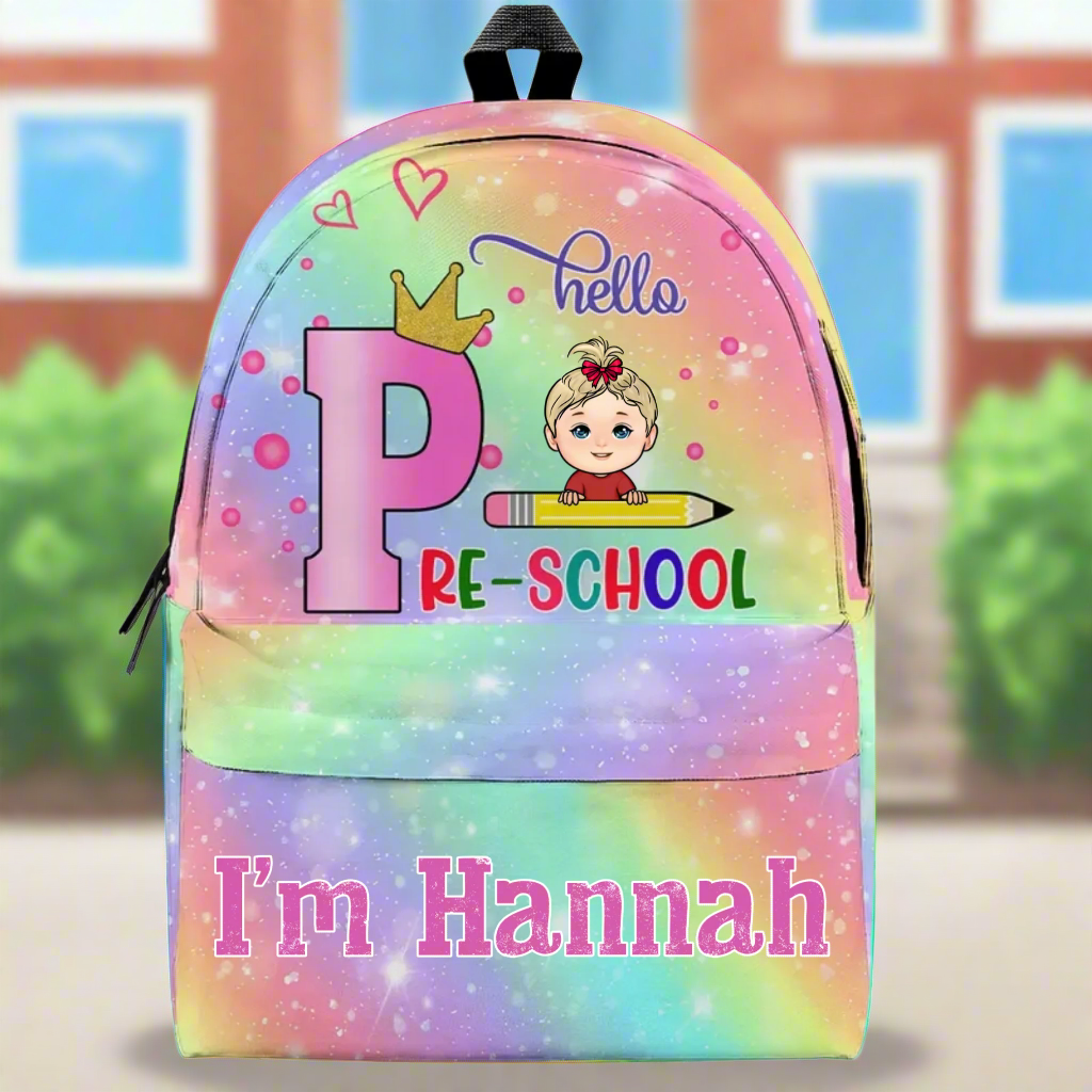 Hello School - Personalized Backpack - Gift For Kid, Back To School Gift