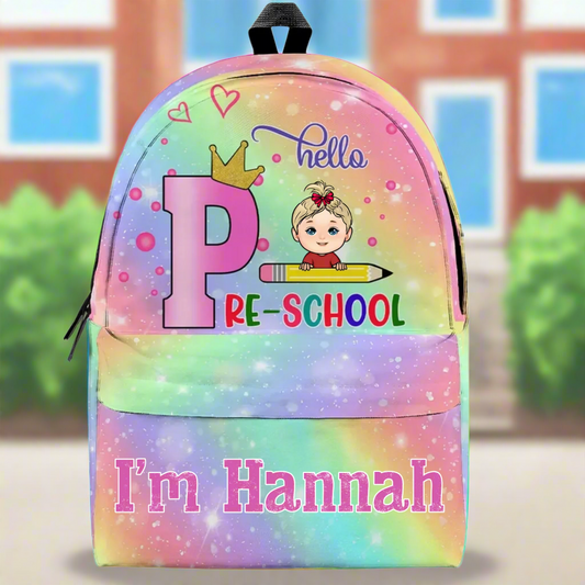 Hello School - Personalized Backpack - Gift For Kid, Back To School Gift