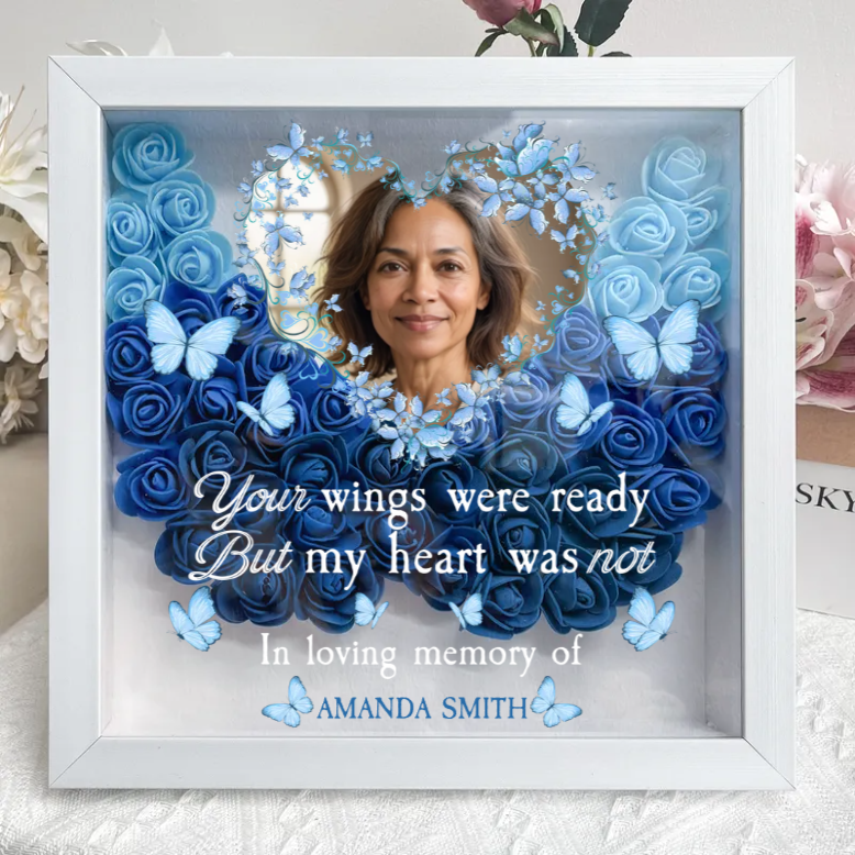 Always On My Mind Forever In My Heart - Custom Flower Frame Box - Memorial Mother Gift