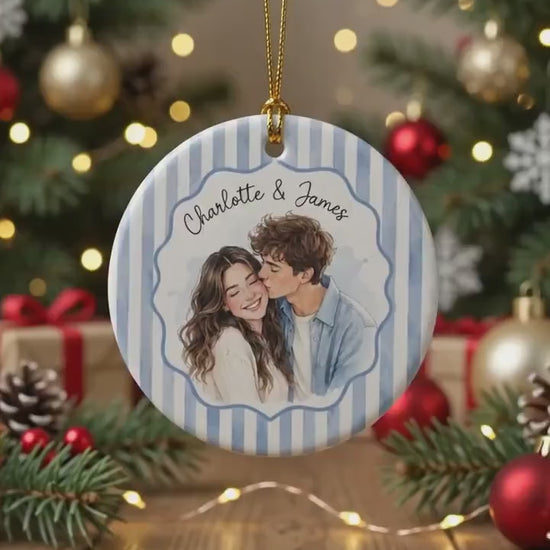 Personalized Watercolor Portrait Ceramic Ornament, Custom Couple Photo Ornament, Engagement Gift, Wedding Keepsake, Anniversary Gift ad66fc22-4fa0-4584-8644-6ebaf1592ece-gfgfgfgfgfgfgfgfgfgfgfgfgfgf.mp4