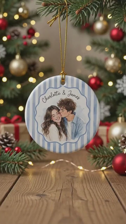 Personalized Watercolor Portrait Ceramic Ornament, Custom Couple Photo Ornament, Engagement Gift, Wedding Keepsake, Anniversary Gift ad66fc22-4fa0-4584-8644-6ebaf1592ece-gfgfgfgfgfgfgfgfgfgfgfgfgfgf.mp4