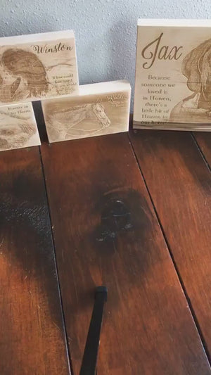 $Custom Plaque With Your Photograph, Custom Memorial Sign, Pet Memorial, Wood Burned Sign, Engraved Sign, Memorial Plaque For Dog, Cat, Horse video $0