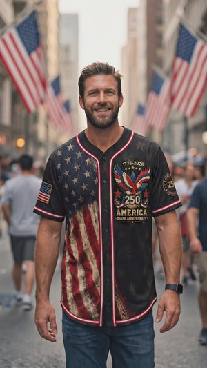 America 250th Anniversary Baseball Jersey, Custom Name USA Jersey, 1776 2026 Patriotic Shirt, 4th of July Gift, Freedom Jersey 20954711-563e-4dc3-a344-8ed492f74a49-PSL1781855625620806-converted.mp4