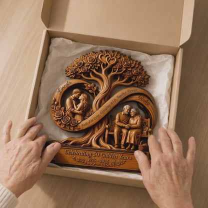 Personalized Infinity Tree Wooden Plaque, Custom 50th Wedding Anniversary Gift for Couples, 2D Printed Golden Anniversary Keepsake ff707fa0-ea91-4d3d-a346-c175901df12a-pautfqndos6txsoeuslr.mp4