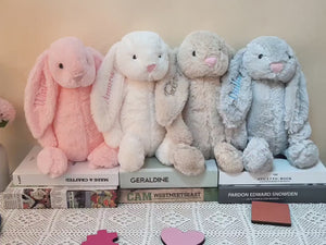 Personalized Embroidered Bunny Rabbit, Personalised Bunny Rabbit Toy,Custom Monogrammed Bunny Rabbit,Bunny Soft Plush Toy,Kids Birthday Gift