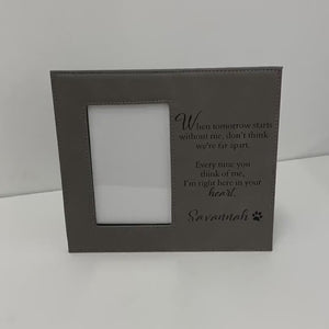 $Dog Loss Gift Frame | Dog Sympathy Picture Frame | Personalized Dog Memorial Picture Frame | When Tomorrow Starts Without Me Picture Frame video $0