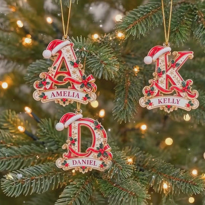 Personalized Christmas Ornament, Initial Letter Ornament, Monogram Name Christmas Tree Decor, Gift for Her, Stocking Stuffer e95ef83b-ce11-4a05-808f-8404e76f3562-dfgvrrreswre.mp4