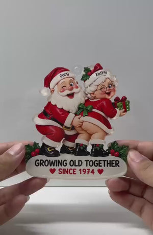 Personalized Acrylic Santa Couple Ornament, Growing Old Together Since Custom Year, Funny Mr Mrs Claus Christmas Ornament, Anniversary Gift b3f75096-f3ee-40c4-895b-1c65fe8f2006-dfdf-1-.mp4