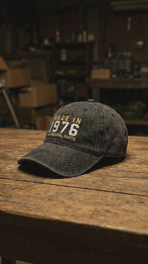 50th Birthday gift Vintage Embroidered Hat for 50th Birthday Born In 1976 Cotton Twill Cap 9cc925c9-8a0c-4522-8c5f-5897aabe170d-PSL1737433649624591.mp4