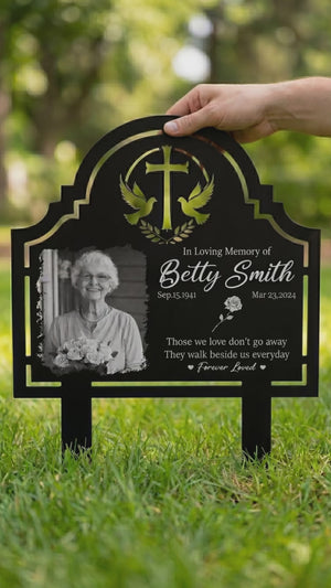 Custom Photo Grave Marker, Temporary Grave Marker With Photo, Outdoor Memorial Plaque, Sympathy Plaque, Remembrance Plaque, Memorial Stake 98a02ce2-a5e0-4407-9a6f-217f5f150af6-PSL1754986217930445.mp4