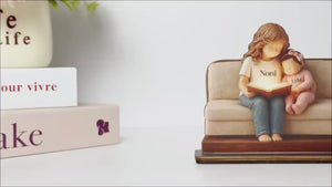Personalized Grandma Wooden Block, Custom Grandkids Names Gift, Grandma Reading with Kids Keepsake, Mother's Day Gift For Grandma Nana Gigi