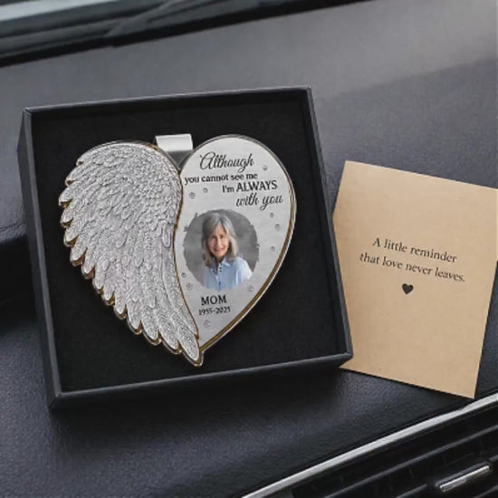 Custom Heart-shaped Memorial Car Visor Clip with Angel Wing, Custom Memorial Car Ornament, Memorial Gift for Loss of Loved Ones, Family d6a07518-9ced-46be-b4dc-8b6d572547df-ghhhhhty.mp4