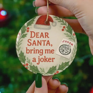 Mah Jongg Christmas Ornament Funny Xmas Holiday Keepsake Ceramic Game Room Decor Gift For Mahjong Players Holiday Gift For Mah Jong Group