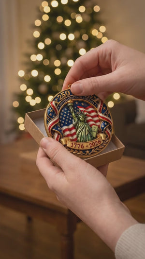 America 250 Ornament 2026 Ornament - Real 3D Raised Ornament