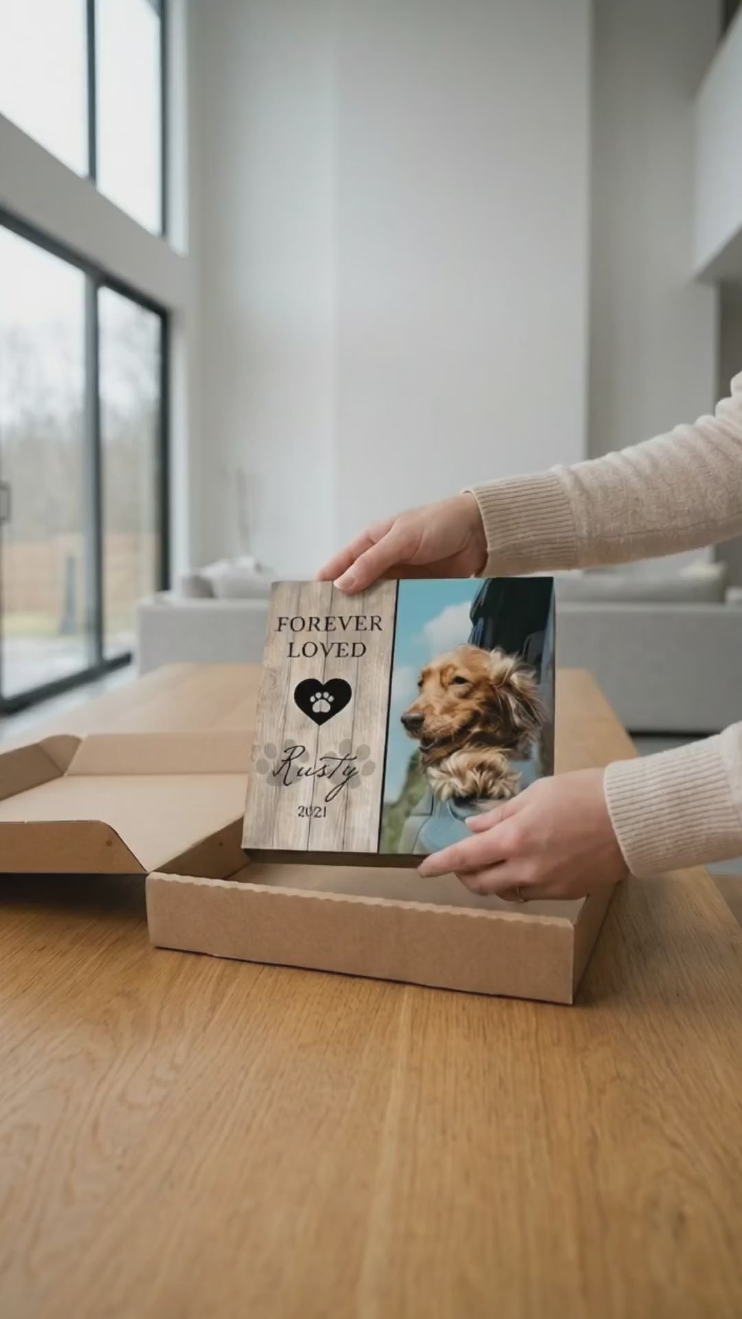 Personalized Pet Memorial Printed 4 or 6 - Wood Photo Block - Dog Loss Gift - Dog Memorial Frame - Pet Loss - Pet Memorial - Forever Loved 863461c1-a0d3-429d-b550-e108cfa9ceef-PSL1753415362583296-converted.mp4