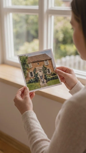 Personalized First Home Ornament from Photo, Real 3D Raised House Keepsake, Custom New Home Christmas Gift