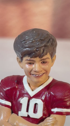 Personalized Football Player 3D Figurine, Custom Photo, Name & Jersey Number Keepsake