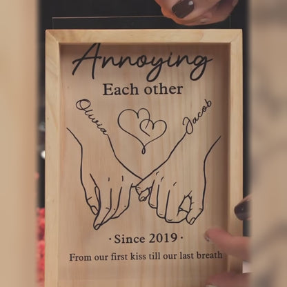 Together Forever From Our First Kiss Till Our Last Breath - Couple Personalized Custom Frame Light - Gift For Husband Wife, Anniversary