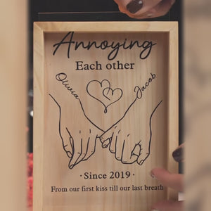 Together Forever From Our First Kiss Till Our Last Breath - Couple Personalized Custom Frame Light - Gift For Husband Wife, Anniversary