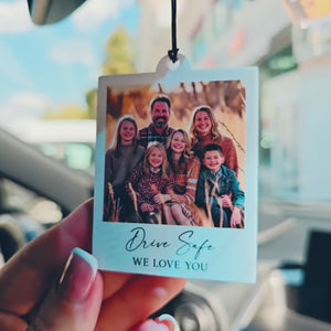 Personalized Photo Car Ornament, Photo quality,First Car Gift,Custom Photo Car Ornament, Test pass gift, Gift for Him, Husband Gift Dad gift