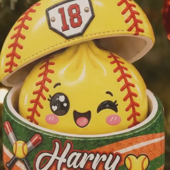 Personalized Softball Dumpling 3D Relief Ornament 2026, Softball Ornament, Squishy Dumpling Ornament, Sport Ornament, Kids Christmas Gift f063a848-e20b-41b9-9820-2cea0ca3e795-dfdrdf.mp4