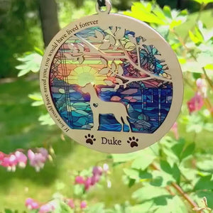 Dog Memorial Suncatcher, Breed Specific Pet Loss Gift, Perfect for dog lover, mixed breed, rescue dogs, service dogs