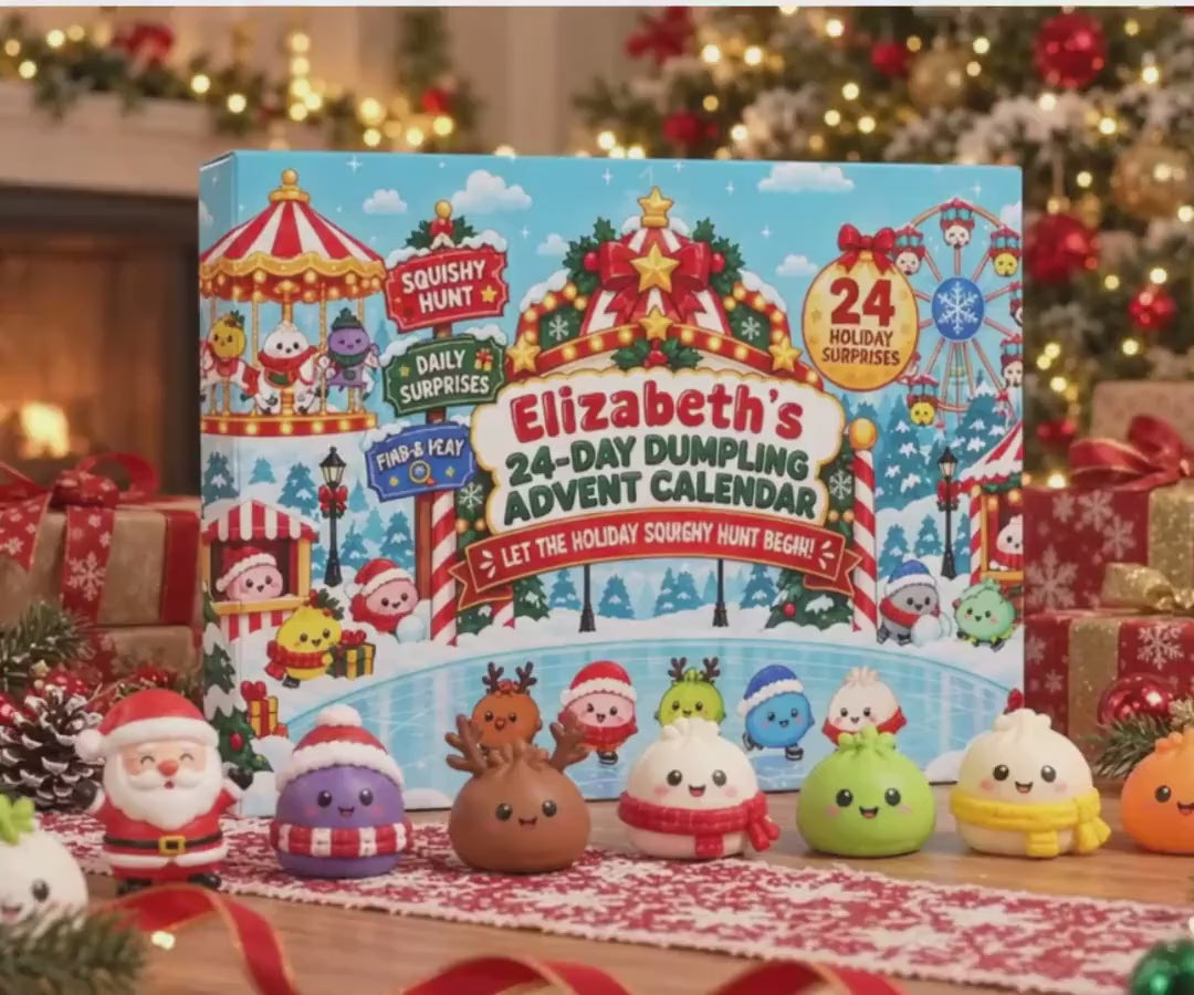 Personalized Name Dumpling Squishy Advent Calendar, 24 Days Squishy Hunt Countdown, Squishy Fidget Toys, Kids Christmas Gift eec2254d-2d21-432f-835e-9682aa6b6392-vid_v1-11-.mp4