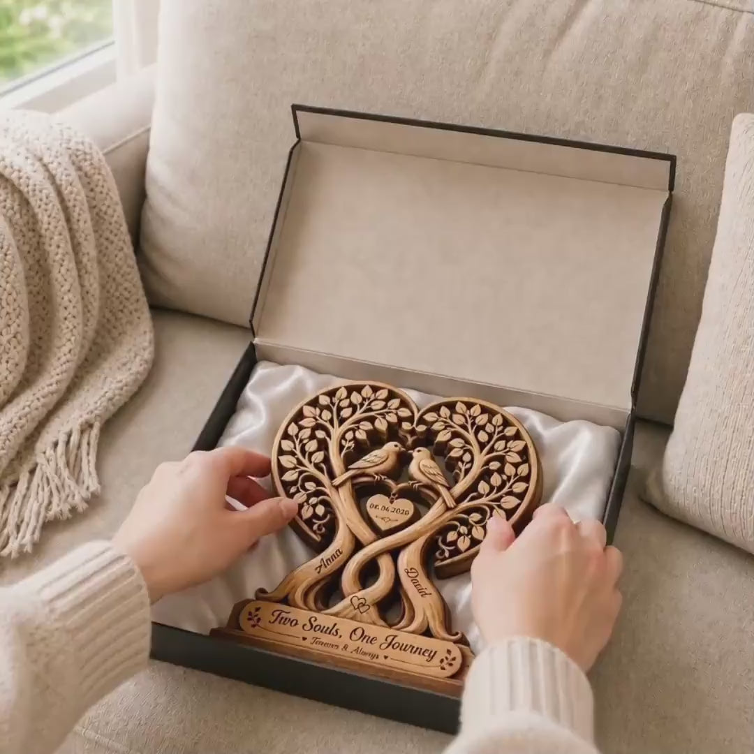 Personalized Couple Tree with Birds 2D Print Wooden Plaque, Custom Anniversary Gift, Wedding Decor ec29d8e5-f527-41d7-8d0e-671856345604-yhtjujyyuu.mp4