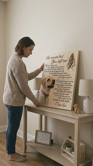 Dog Memorial Gift, Personalized Dog Memorial Wall Art, Custom Pet Sympathy Gift, The Moment That You Left Me 13496101-9772-4993-9069-0cb329a5dd1a-PSL1751077533971276.mp4