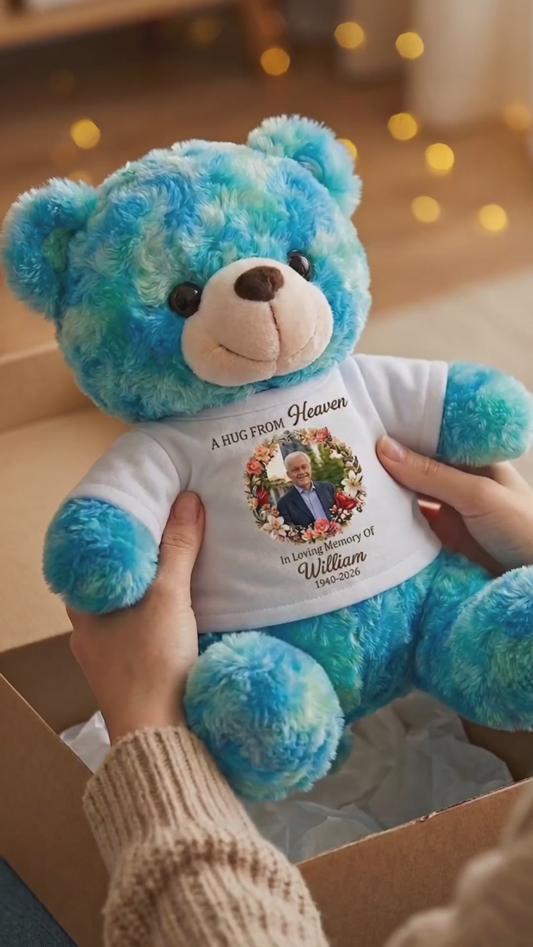 A Hug From Heaven Flower Forever In My Heart Teddy Bear - Memorial Gift - Personalized Plush Bear 1315371e-6259-4015-88d2-2869959898c7-PSL1782912893671156-converted.mp4