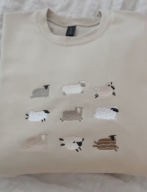 Lost Sheep Embroidered Sweatshirt Jesus Leaves The 99 The Lord My Shepherd Crewneck Psalm 23 Christian Apparel Sweater Faith Cozy Gift