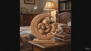 I Love You To The Moon and back - Wooden Plaque