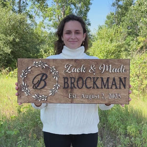 Family Name Sign | Last Name Sign | Custom Wood Sign | Established Sign | Personalized Wedding Gift | Wedding Sign 3D Sign Anniversary Gift