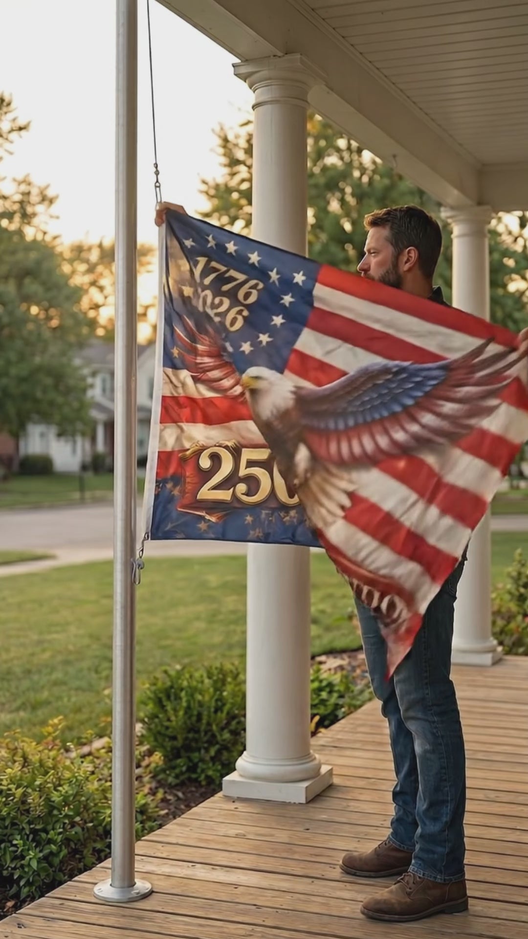 American Flag 1776 2026 Banner Patriotic Eagle Flag Decor 250 Years Of Freedom Usa Outdoor Flag 93831cef-7a67-4c8c-9cd8-a7c7e5224c2e-CRL1780022018969998.mp4