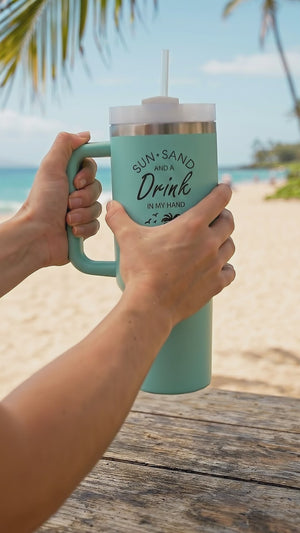 Personalized Beach Tumbler for Girl's Trip, Custom Vacation 40 oz Tumblers, Girls Weekend Gift, Laser Engraved Cups, Stainless Steel Mug e153a28b-b126-4a4d-918c-1733a430c831-PSL1749437106382693.mp4