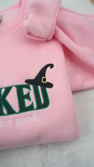 Embroidered Wicked Sweatshirt Defying Gravity Shirt Wicked Sweatshirt Elphaba Glinda Embroidered Sweatshirt Wicked Musical Movie Fan Gift